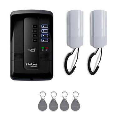 Imagem de Porteiro Coletivo Intelbras 4 Pontos Com 2 Monofones e Tag de Acesso
