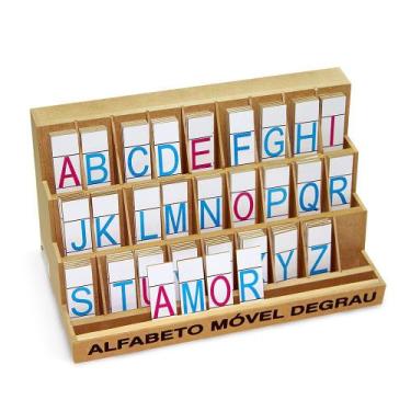 Imagem de Alfabeto móvel degrau - MDF - 130 peças - Carlu