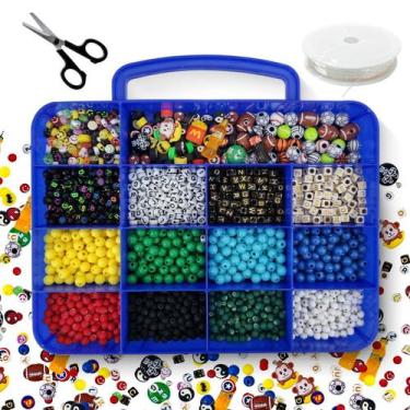 Imagem de Kit Maleta de Miçangas Infantil Completa Para Meninos Heróis Esportes 