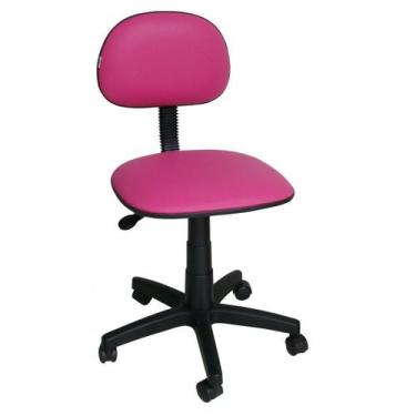 Imagem de Cadeira Secretária Giratória Pistão a Gás Corano  Rosa - Reitim, Rosa,