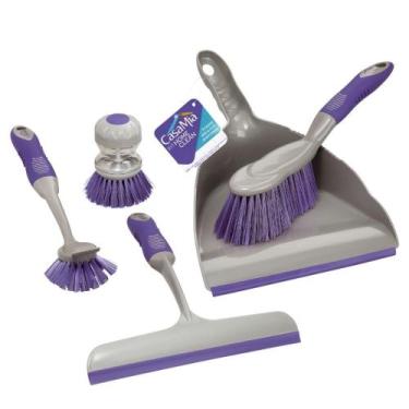 Imagem de Kit Com Rodo de Pia, Pá, Escova Lava Louça, Escova De Mão - CasaMia, R