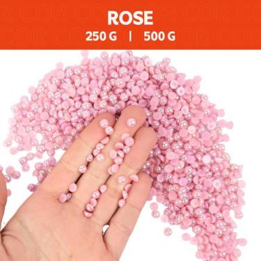 Imagem de Meia Pérola Irisada Rose - 78 - Pacote com 500/250 Gramas  - 06 mm  - 