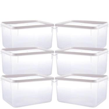 Imagem de Pote de plástico transparente para freezer e micro-ondas 6,5 litros co