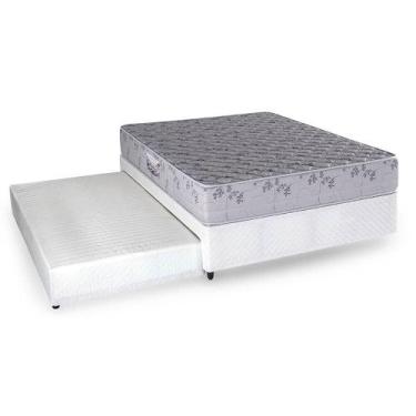 Imagem de Bicama Casal com Cama Auxiliar Herval Cannes, Espuma D33, 57x138x188 c