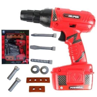 Imagem de Parafusadeira Kit Ferramenta De Brinquedo Para Crianças Infantil VR. -