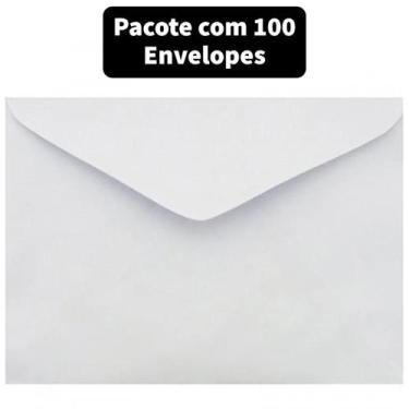 Imagem de Kit 100 Envelopes Carta Branco 114x162mm Branco Sem Rpc - Tilibra