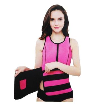 Imagem de Colete cinta abdominal termica camiseta modeladora redutora de medidas