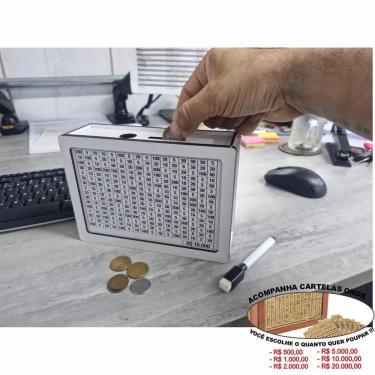 Imagem de Cofrinho Cofre Guardar Dinheiro Woodbox Japones Poupança Bra