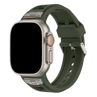 Imagem de Pulseira Silicone Robusta Web Compatível com Watch Ultra - Baú do Viki