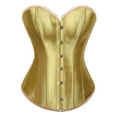 Imagem de Corset Espartilho Corselet Corpete Brilhoso Cinta Modeladora, 52 (6XL)