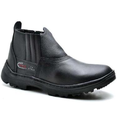 Imagem de Bota Coturno Masculino Anti Chamas Segurança Preto - Top Franca Shoes,
