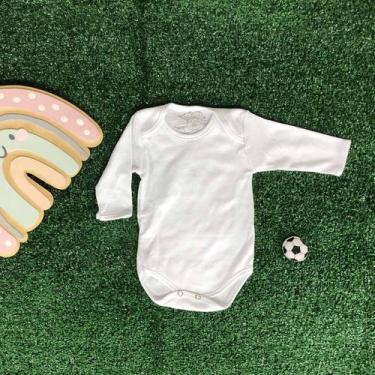 Imagem de Body Bebê Unissex Manga Longa Branco Liso TB900-BR - Linda Gestante, P