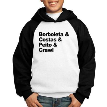 Imagem de Moletom Infantil Borboleta & Costas & Peito & Crawl - Foca na Moda, Br