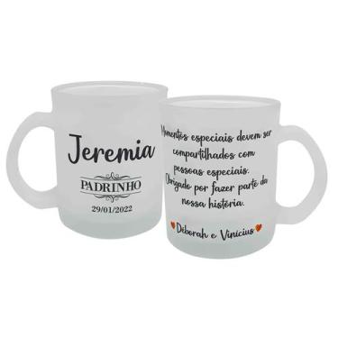 Imagem de Caneca Vidro Personalizado Lembrancinha Padrinho Batizado - GMH