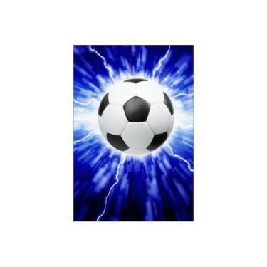 Imagem de Painel De Festa Vertical 1,50 x 2,20 - Futebol Bola Raios Tons De Azul