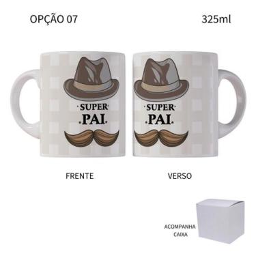 Imagem de Caneca 325ml Feliz Dia Do Pais Melhor Pai Do Mundo Super Pai - LARANJA