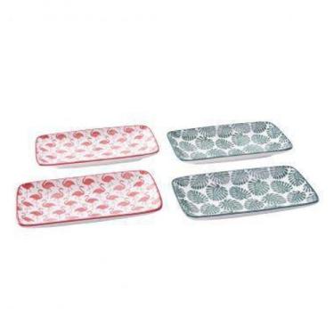 Imagem de Conjunto de travessas de ceramica 4 pcs 22,3cm x 12cm x 2,5cm - BTC De