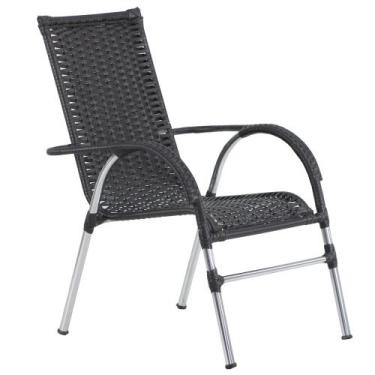 Imagem de Cadeira Vênus Área Jardim Lazer Piscina Trama Original, Preto