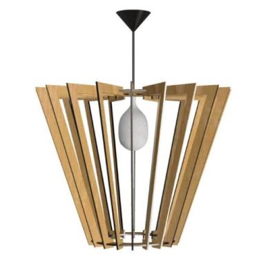 Imagem de Luminária Teto tipo Pendente FANTASY MDF Completa - CORALISA, MDF CRU,