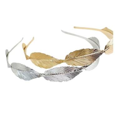 Imagem de Tiara de Metal Folha Prata - Prendedor PROFESSIONAL