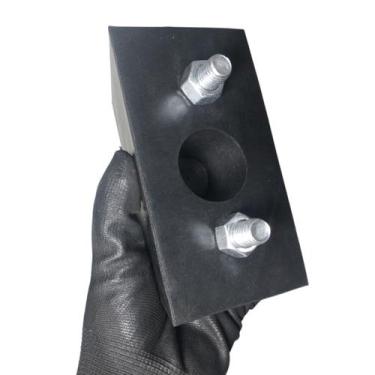 Imagem de Batente Maciço Calço de Borracha Para Caminhões Docas 145x60x80mm Borr