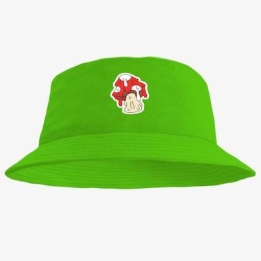 Imagem de Chapéu Bucket Hat Estampado Cogumelo - MP Moda Masculina, Único, Verde