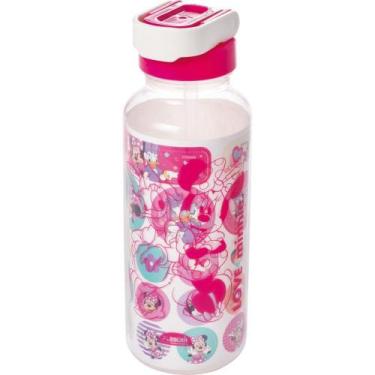 Imagem de Garrafa Plástica Minnie com Tampa Automática 600ML - Plasutil