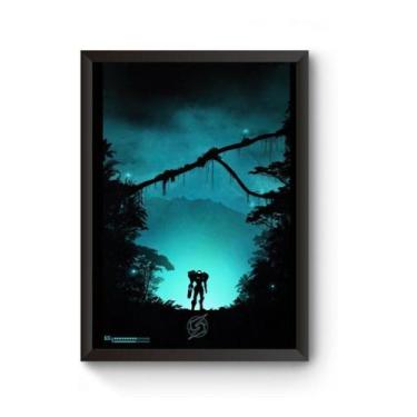 Imagem de Poster Moldurado Samus Aran Metroid Quadro - Fanarte