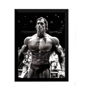 Imagem de Quadro Arnold Schwarzenegger Poster Moldurado Musculação - Fanarte