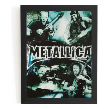 Imagem de Quadro Banda Metallica Poster Com Moldura 44x32cm - Fanarte