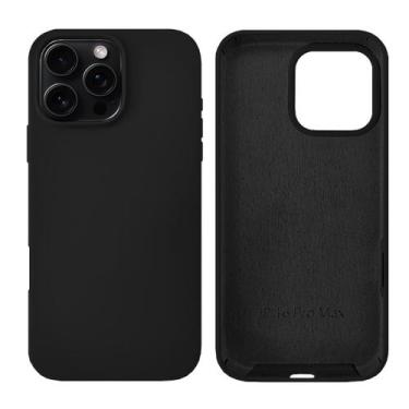 Imagem de Capinha Compatível com iPhone 16 Pro Max Silicone com interior aveluda