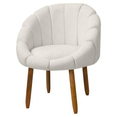 Imagem de Poltrona Decorativa Orgânica Flora Fixa Recepção Estética Bouclê - Sof