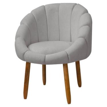Imagem de Poltrona Decorativa Orgânica Flora Fixa Recepção Estética Bouclê - Sof