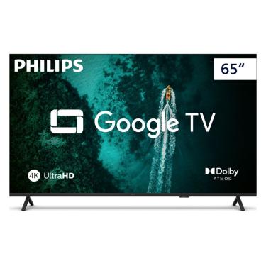 Imagem de Smart TV Philips 65 4K Google TV Comando de Voz - Preto