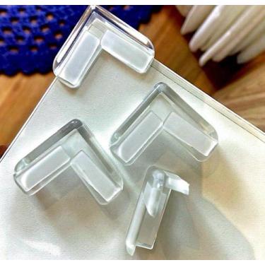 Imagem de 50 unidades Protetor Cantoneira Quina Bebê Silicone Móveis Mesa Traspa