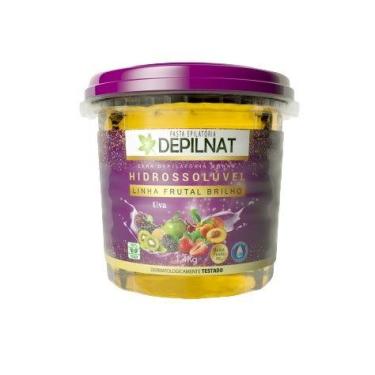 Imagem de Cera Hidrossolúvel Depilnat Linha Frutal Brilho Uva 300G