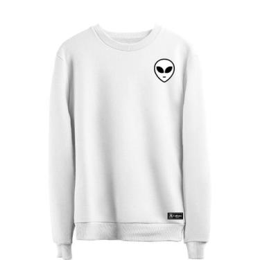 Imagem de Blusão Moletom Et Masculino e Feminino Personalizado sem Capuz gola Re