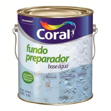 Imagem de Fundo Preparador de Parede Coral Base d'Água 3,6L, Incolor