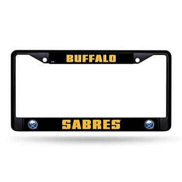 Imagem de Rico Industries NHL Buffalo Sabres Preto 30,48 cm x 15,24 cm Metal Preto Moldura Carro/Caminhão Acessório Automóvel