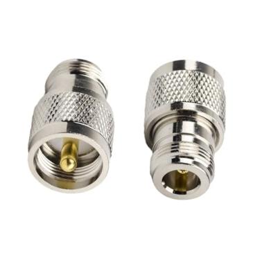 Imagem de DHT Electronics Adaptador de conector RF tipo N fêmea para PL259/SO239 macho