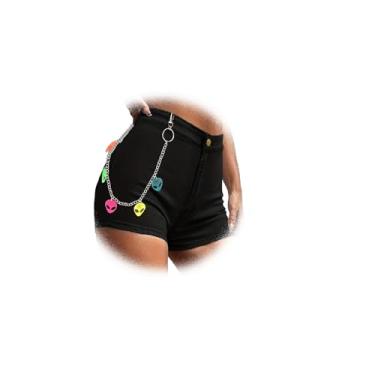 Imagem de Correntes coloridas para calças alienígenas, corrente de hip hop, corrente de jeans engraçada, corrente de bolso para mulheres e homens, One size, Plástico Liga metálica plástico, Sem Pedra Preciosa