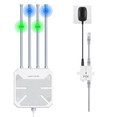 Imagem de WAVLINK Roteador WiFi 6 Mesh para ambientes externos, ponto de acesso Wi-Fi de longo alcance com PoE, IP67 à prova d'água, extensor de sinal WiFi para Starlink, ao ar livre, casa, garagem e hotel