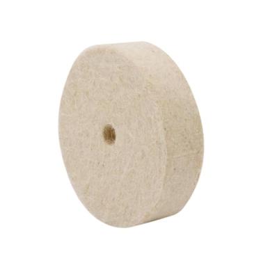 Imagem de Pedra de moagem Roda de lã Pano redondo Disco roda abrasiva Ferramenta para bancada Moedor Polimento Roda 1PC 74 75 76 80mm Ferramentas rotativas, lã branca