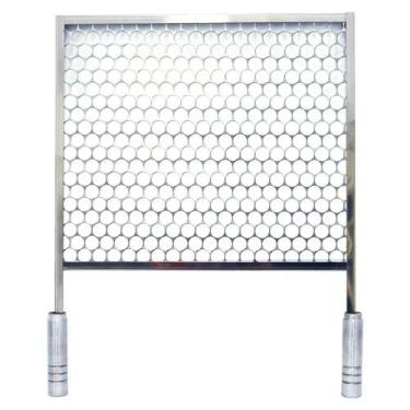 Imagem de Grelha tela inox cabo em aço inox Lobo Churrasqueiras