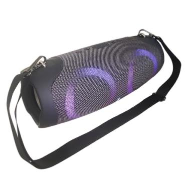 Imagem de Caixa de Som Grande Potente Bluetooth LED RGB Com Alça Original (Cinza)