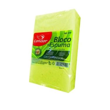 Imagem de ESPUMA BLOCO AMARELA CONDOR KIT com  5 UNIDADES