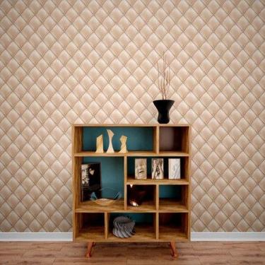 Imagem de Papel de Parede Couro Dourado Brilho - Império da Impressão