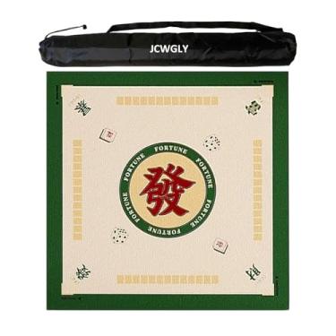 Imagem de Tapete Quadrado Espesso De Mahjong Para Mesa, Tapete Antiderrapante E Redutor De Ruído, Toalha De Mesa Universal Para Mahjong, Pôquer E Jogos De Cartas(Green,120x120 cm/47.24x47.24 in)