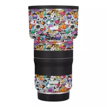 Imagem de Adesivo de corpo de lente de câmera para Canon RF 70-200 mm F4 L is USM Vinyl Wrap Film Skin Anti-Scratch Decorativo Decalque Protetor Revestimento 70-200 4 (Graffiti Branco)