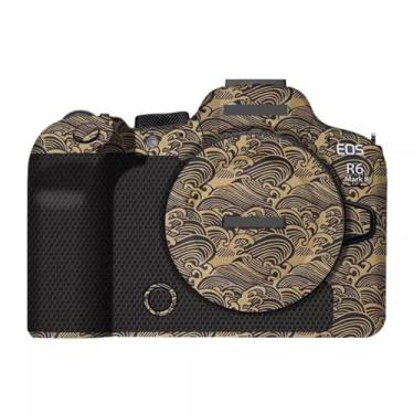 Imagem de Adesivo para câmera R6II R62 R6M2 Película protetora de vinil 3M para Canon EOS R6 Mark II 2 M2 MarkII Mark2 (ouro onda)